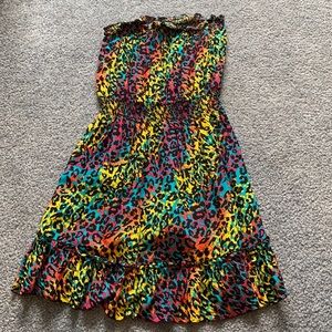 Rue 21 strapless rainbow dress